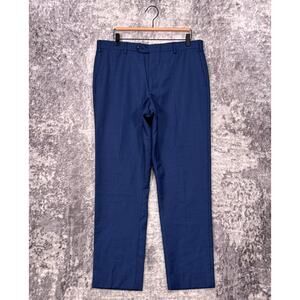 SUITSUPPLY Dress Pants 34 x 30 Mens Brescia Slim Blue Vitale Italian Wool